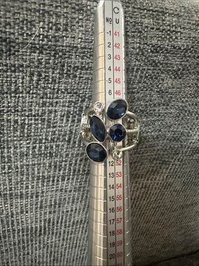 paparazzi Silver-Tone Ring with Navy and Clear Crystals Bundle for discount